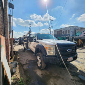 2011 Ford F-550 4x4 Crew Cab Flatbed Truck with Auto Crane 5005EH